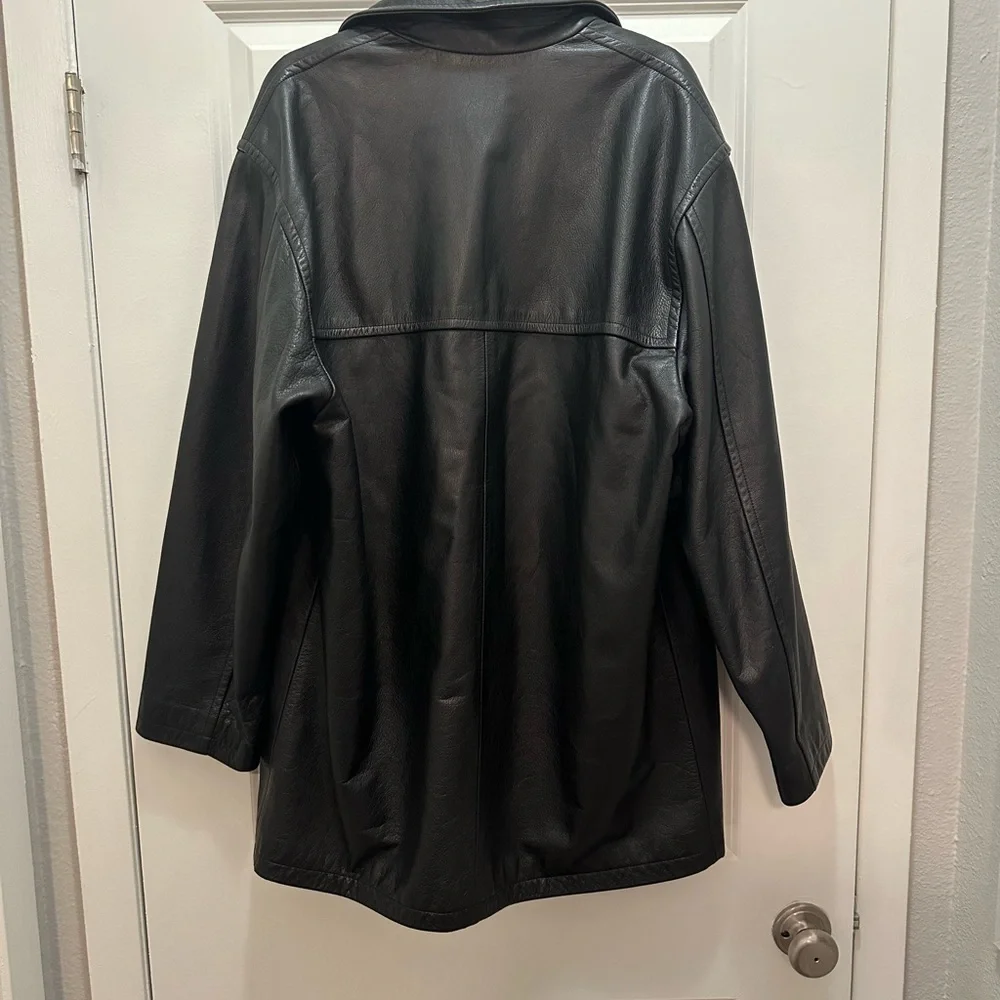 Coach 1941 Men Black Harrison Leather Jacket Size Medium - Picture 8 of 10